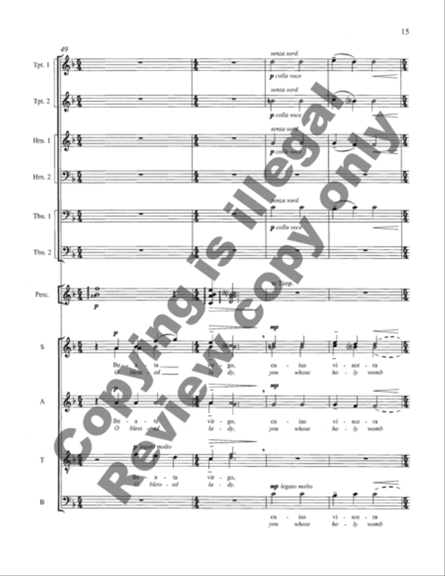 O Magnum Mysterium (Full Score) Choir scores gallery preview page 34