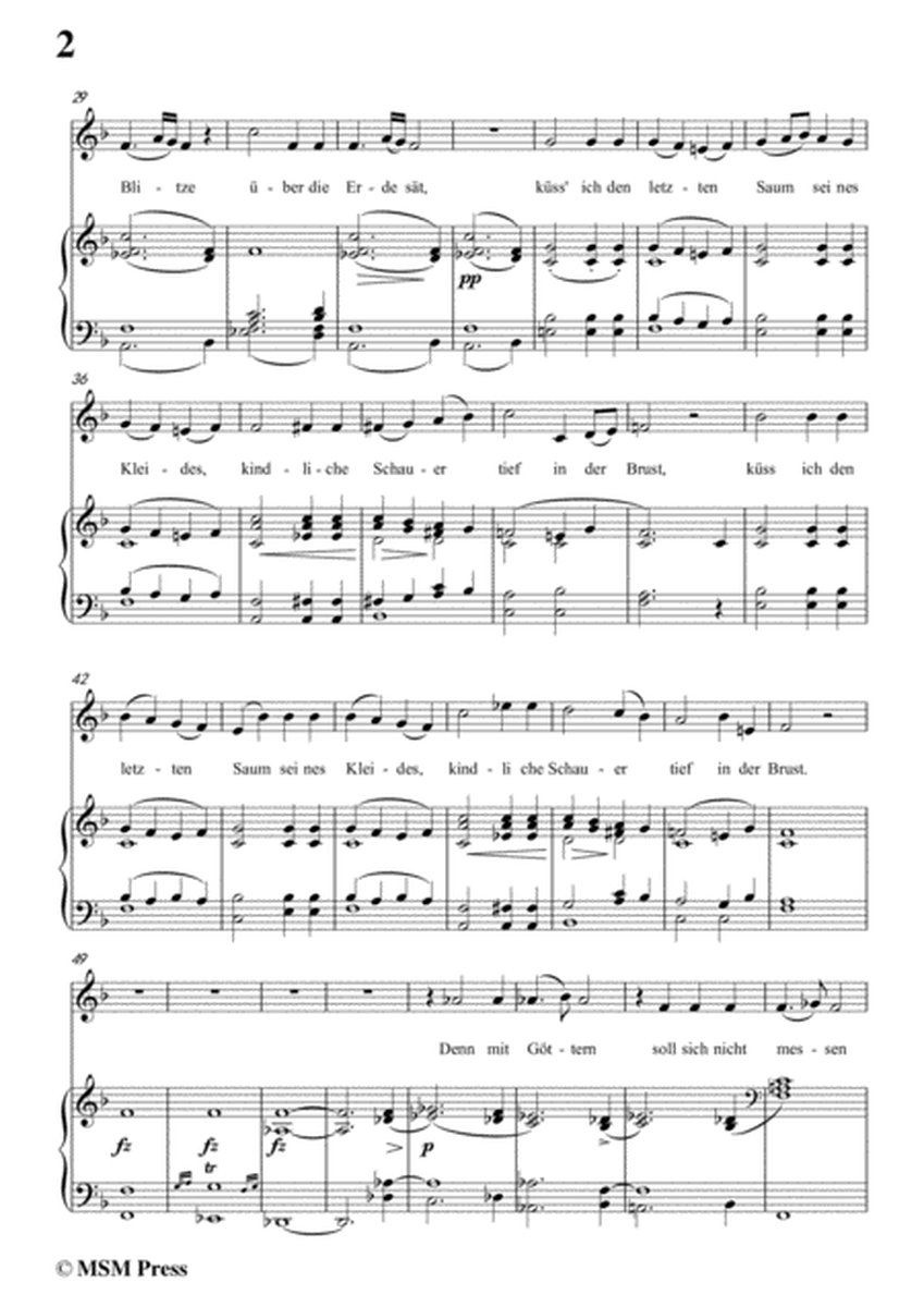 Schubert-Grenzen der Menschheit,in F Major,for Voice&Piano image number null