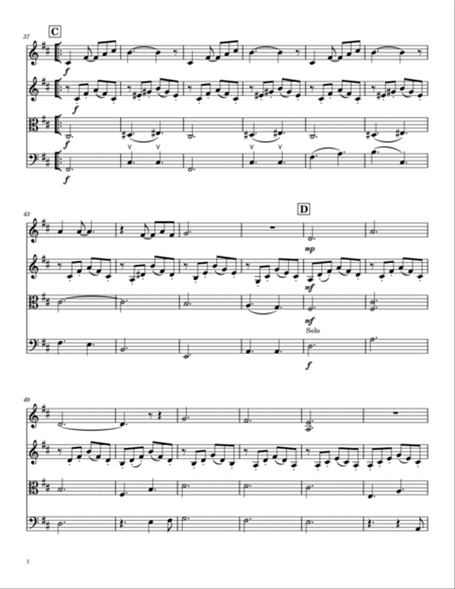 Can't Help Falling In Love String Quartet scores gallery preview page 5