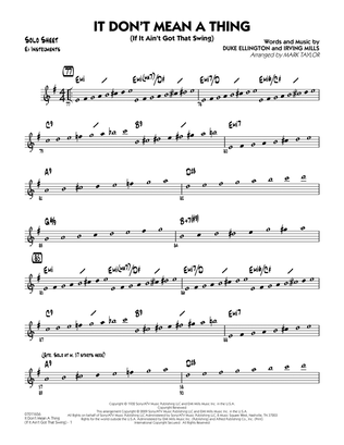 It Don't Mean a Thing (If It Ain't Got That Swing) - Eb Solo Sheet