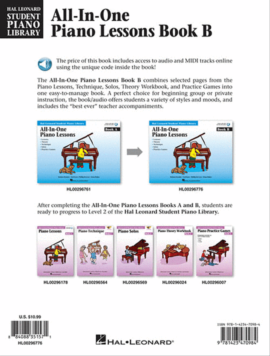 All-In-One Piano Lessons Book B Piano Method scores gallery preview page 2