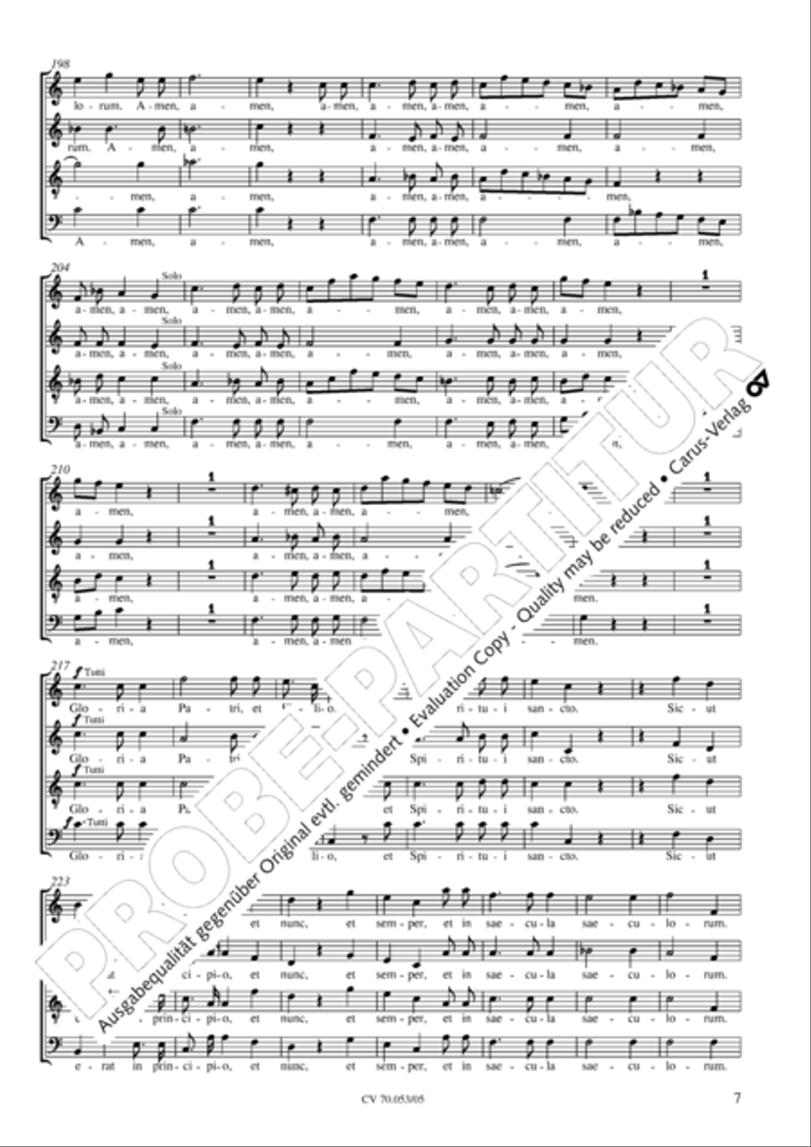Magnificat in C major 4-Part scores gallery preview page 8