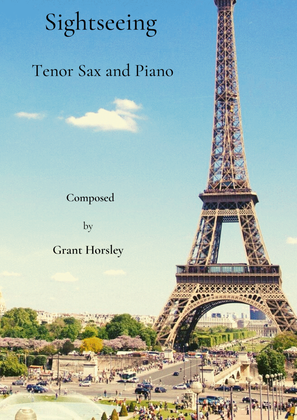 Book cover for "Sightseeing" A jazz waltz for Tenor Sax and Piano (available for Alto and Flute)