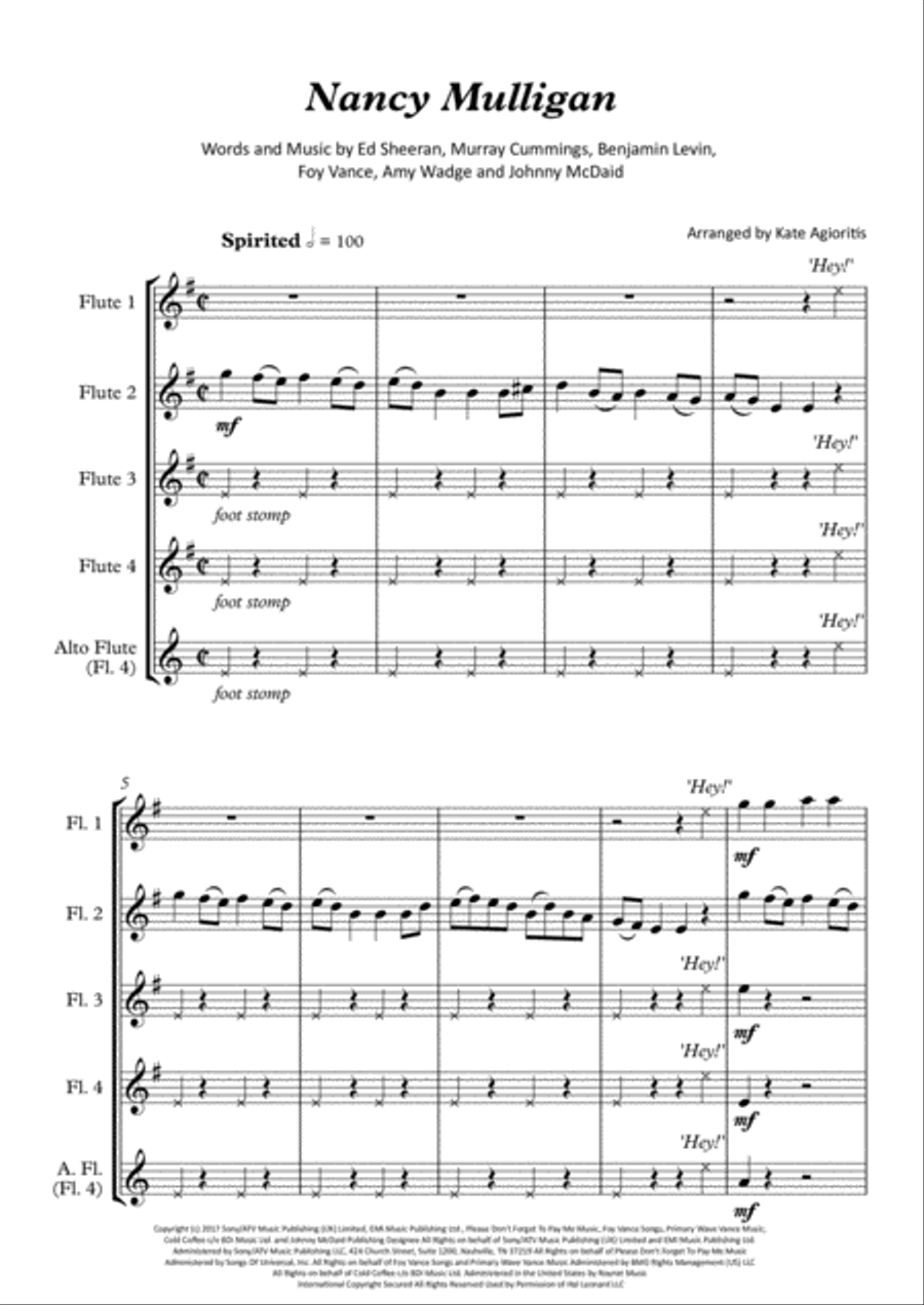 Nancy Mulligan Flute Quartet scores gallery preview page 2