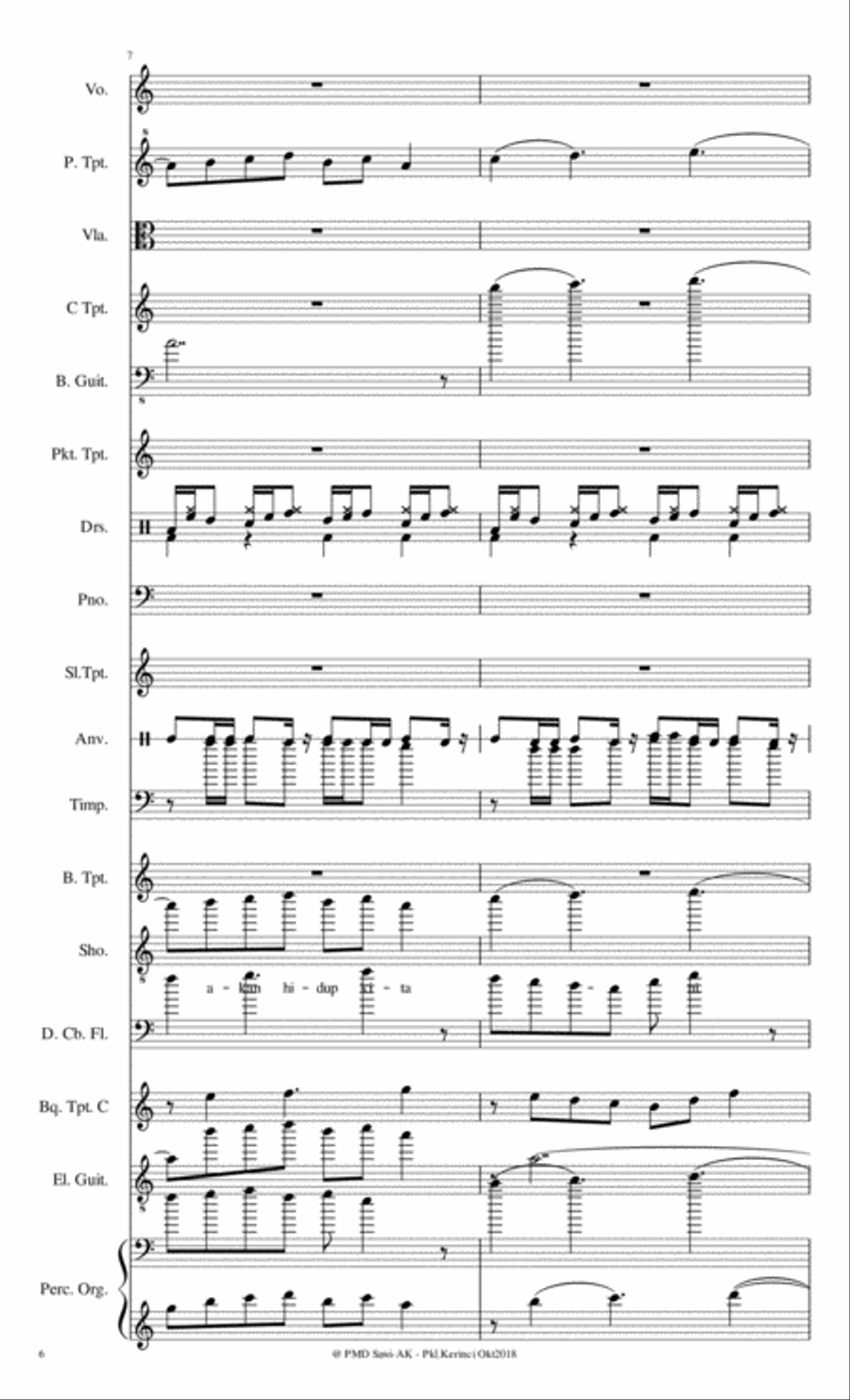 SAKURA (HIDUP INI AMAT INDAH) Large Ensemble scores gallery preview page 6