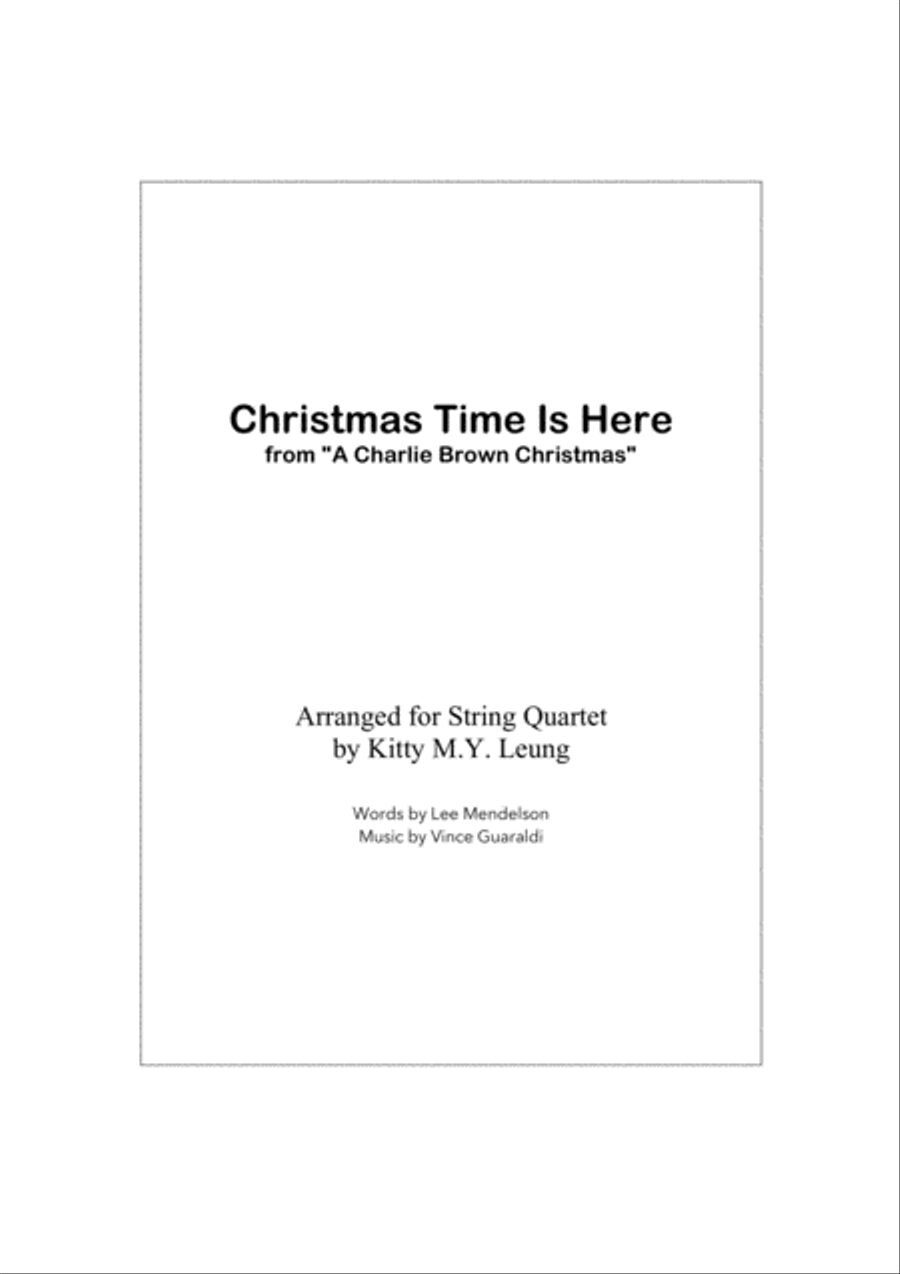 Christmas Time Is Here Christmas Time Is Here String Quartet scores gallery preview page 1