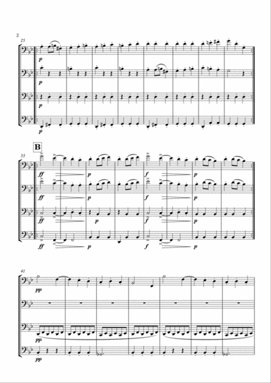Slavonic Dance No. 8 in G Minor arranged for Bassoon Quartet Woodwind Quartet scores gallery preview page 4