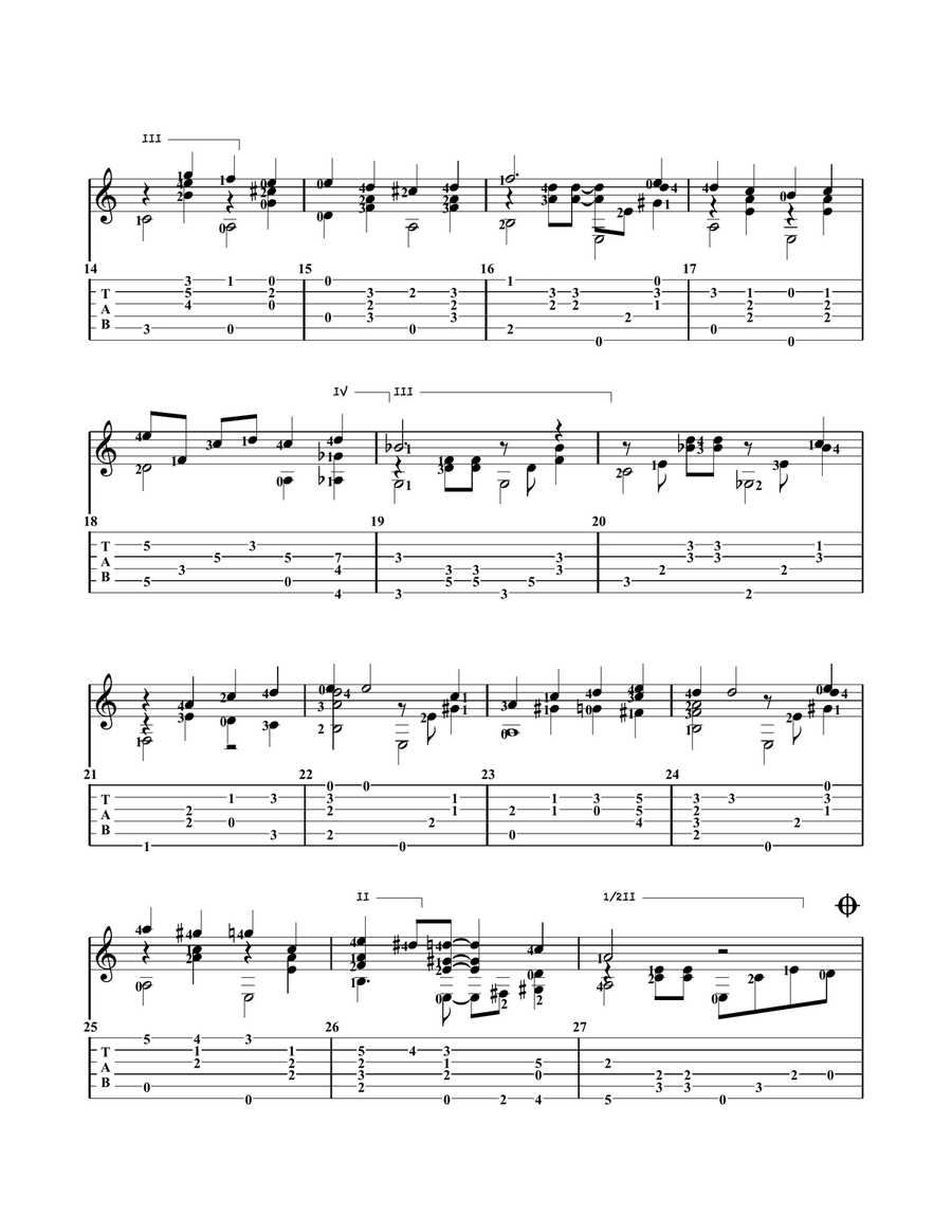 A Felicidade Guitar Tablature scores gallery preview page 2