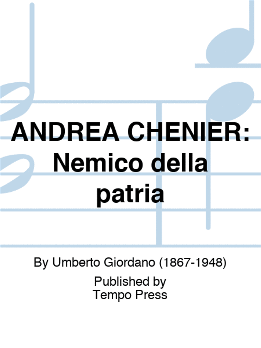 ANDREA CHENIER: Nemico della patria Score scores gallery preview page 1