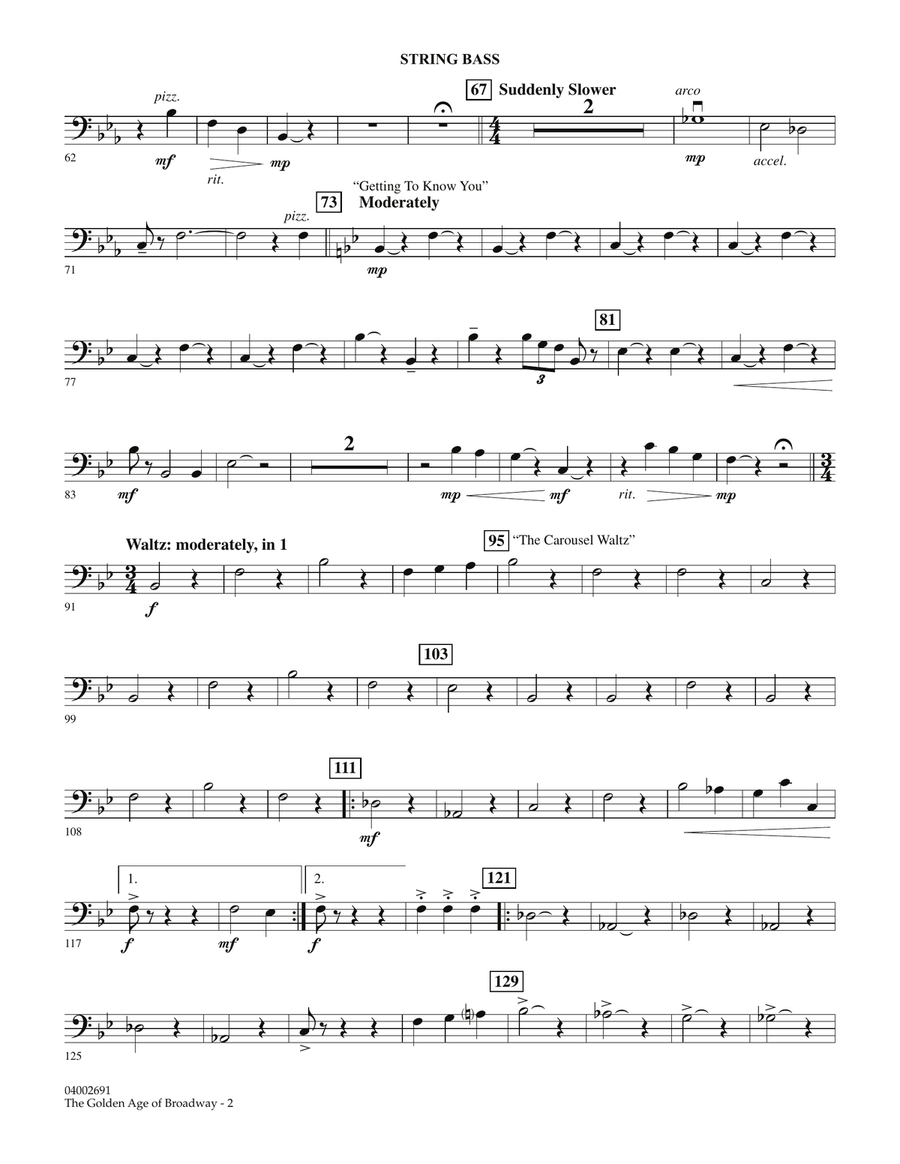 The Golden Age Of Broadway - String Bass Concert Band scores gallery preview page 2