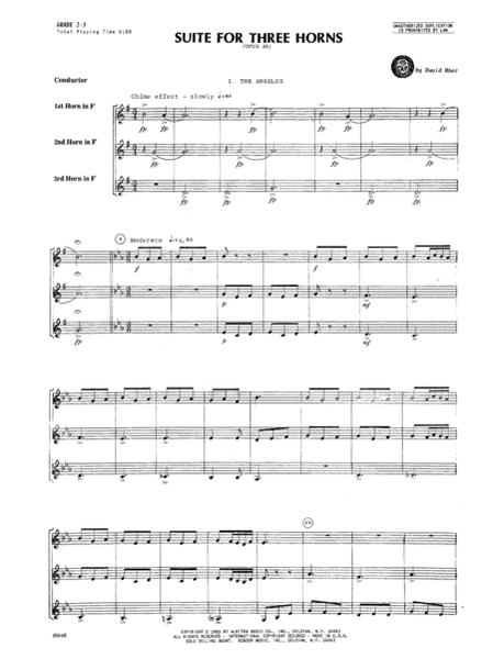Suite For Three Horns Opus 28