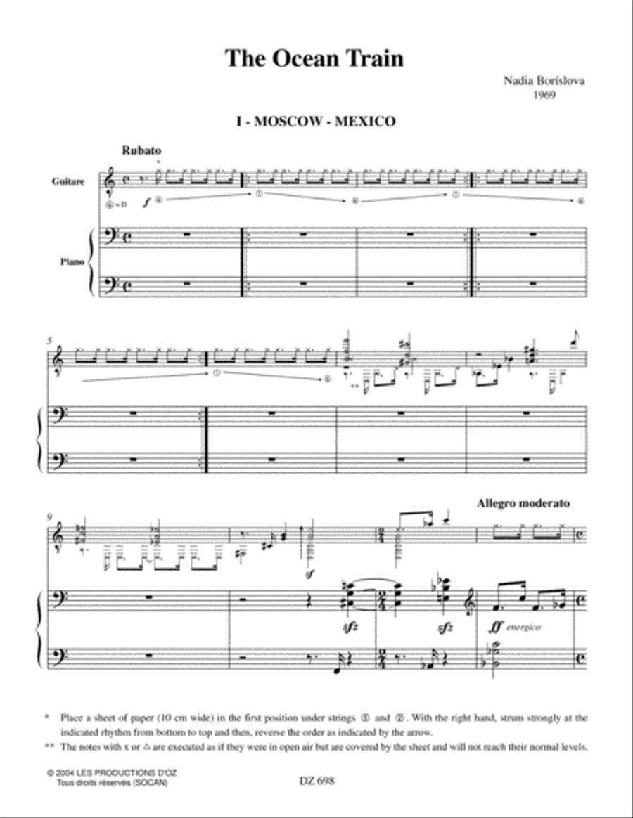 The Ocean Train The Ocean Train Classical Guitar scores gallery preview page 3