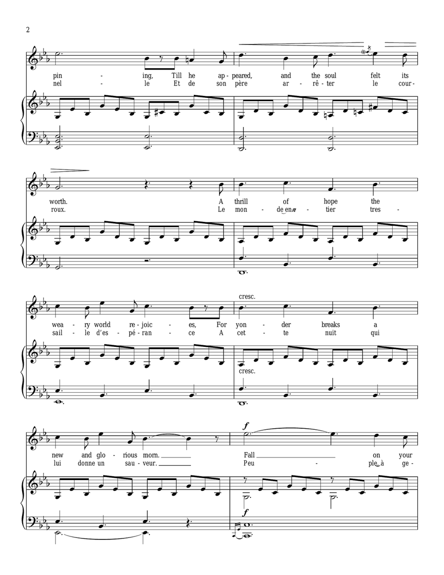 O Holy Night Piano, Vocal scores gallery preview page 2