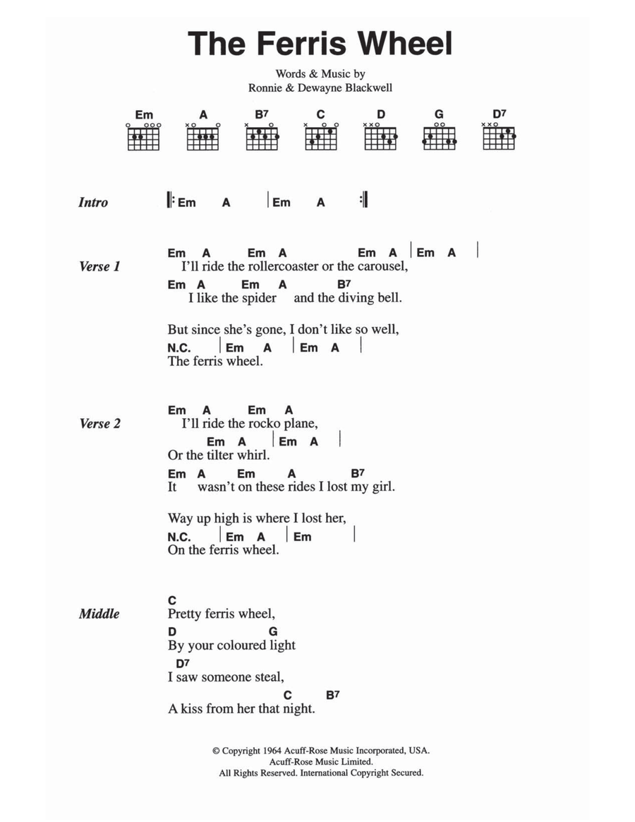 The Ferris Wheel Acoustic Guitar scores gallery preview page 1