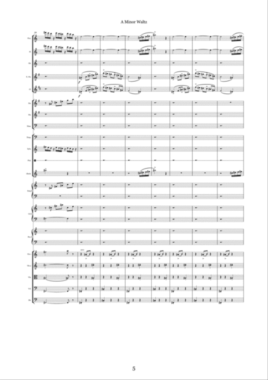 A Minor Waltz Full Orchestra scores gallery preview page 5