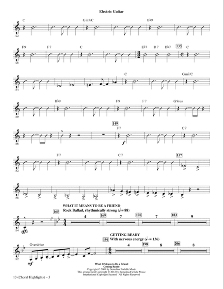 13 (Choral Highlights From The Broadway Musical) (arr. Roger Emerson) - Electric Guitar