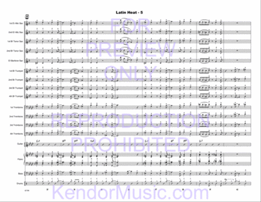 Latin Heat Latin Heat Jazz Ensemble scores gallery preview page 6