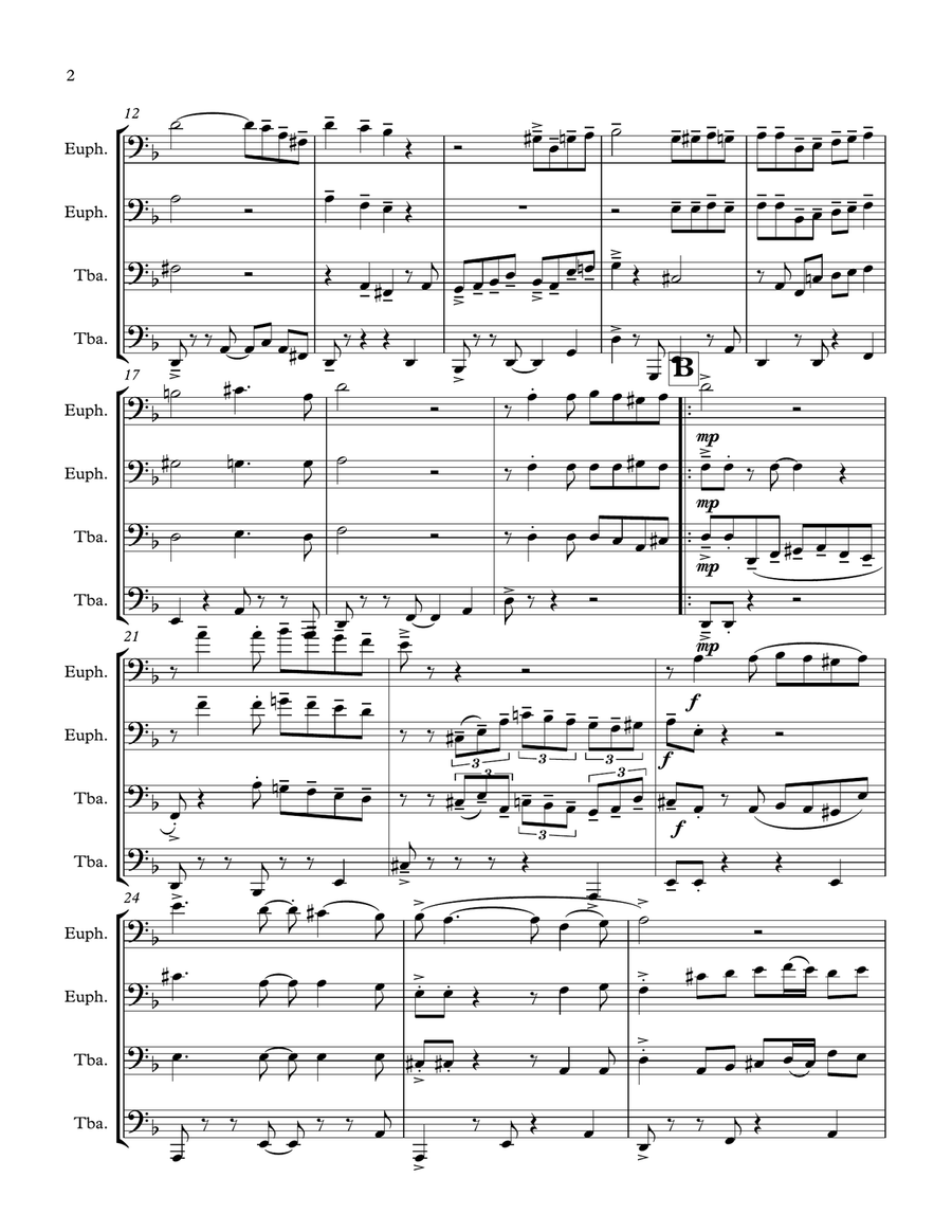 Veinte Años Brass Duet scores gallery preview page 2