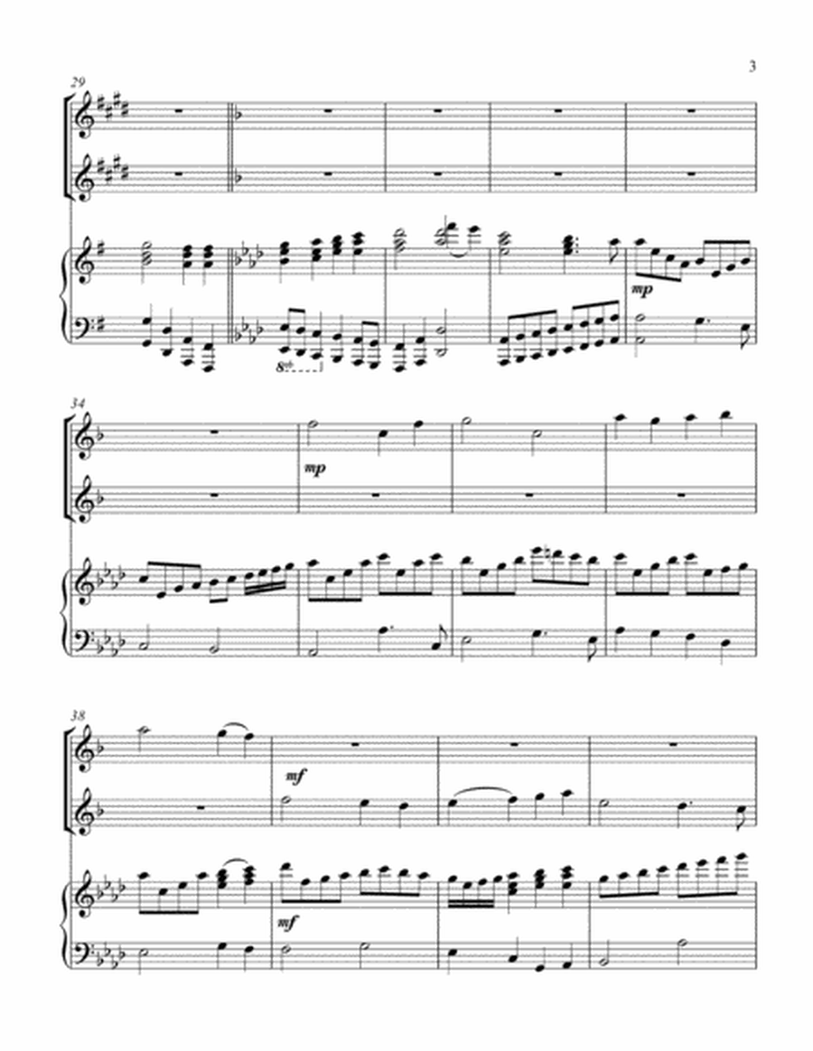 O Come, All Ye Faithful (treble Eb instrument duet, parts only) image number null