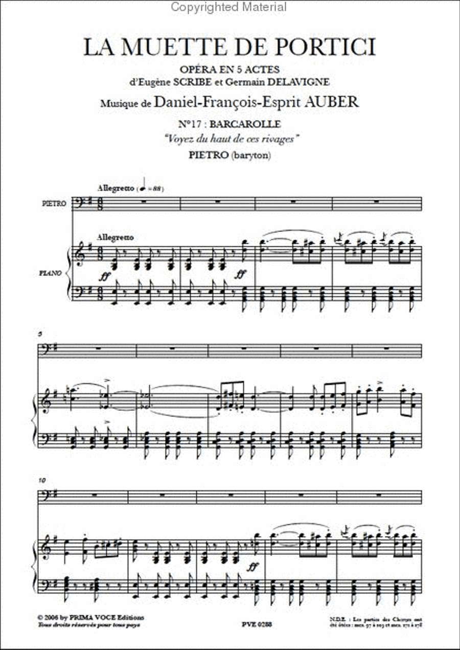 Voyez du haut de ces rivages from La Muette de Portici (Masaniello) Baritone Voice scores gallery preview page 2