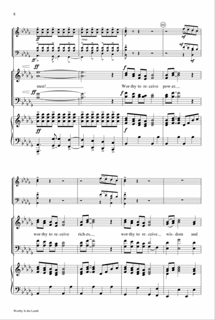 Worthy Is the Lamb Worthy Is the Lamb 4-Part scores gallery preview page 8