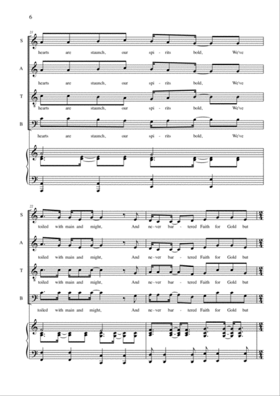 Row, Boys, Row Row, Boys, Row 4-Part scores gallery preview page 6