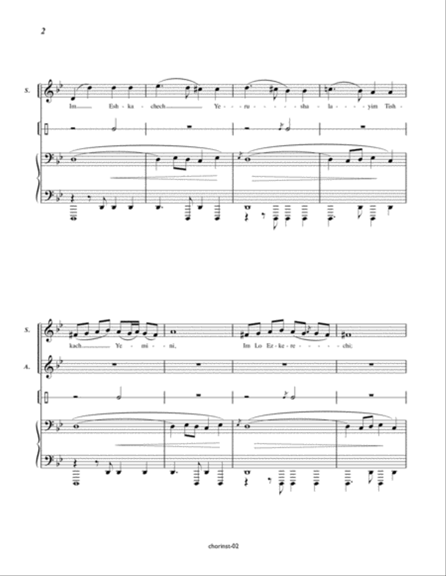 By the Rivers of Babylon (Al Naharot Bavel) 4-Part scores gallery preview page 6
