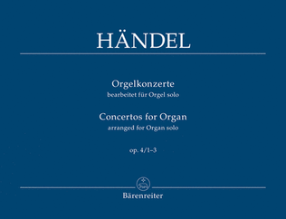 Book cover for Concertos for Organ I, Op. 4/1-3
