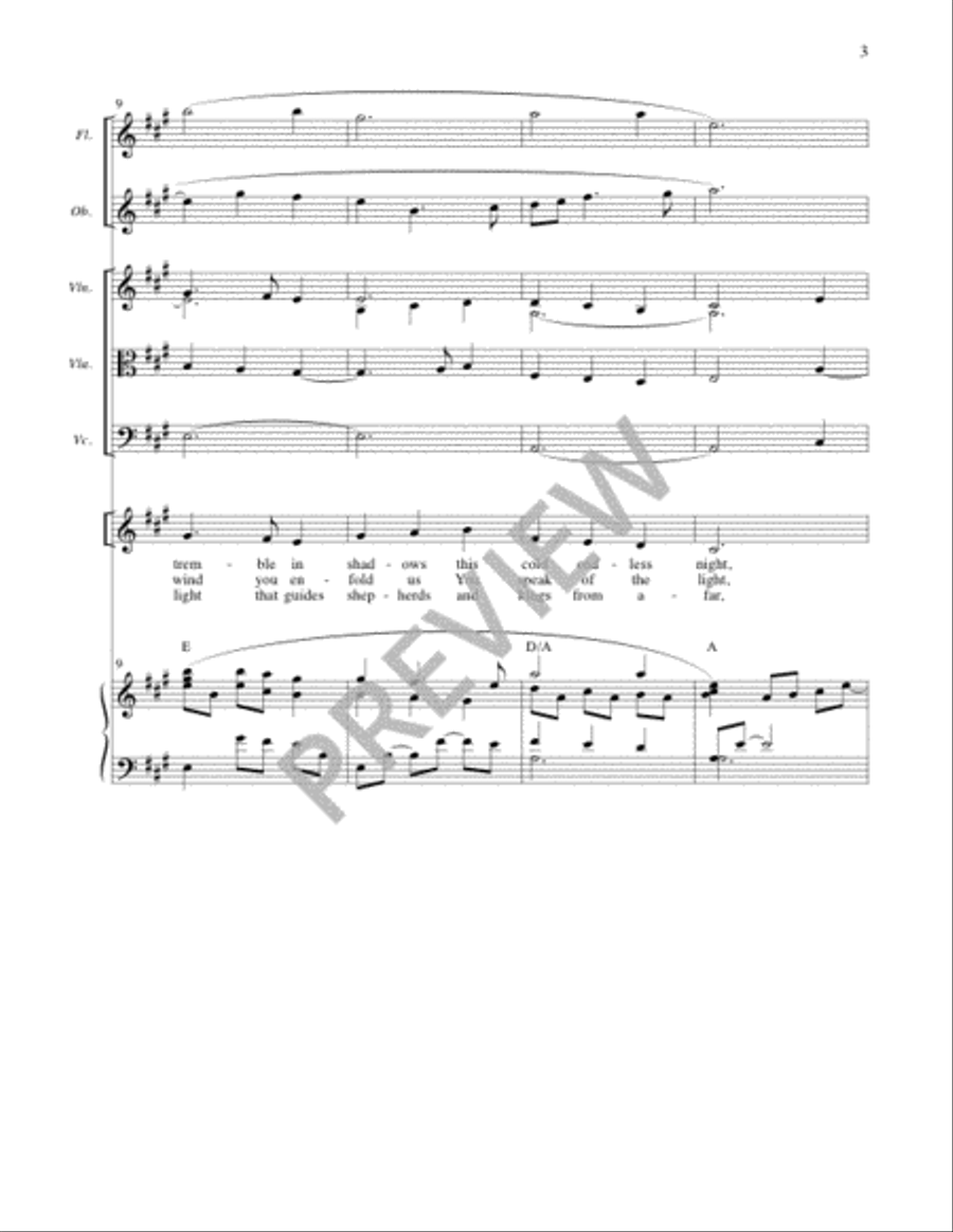 Night of Silence - Unison edition, Instrument edition Unison Choir scores gallery preview page 4
