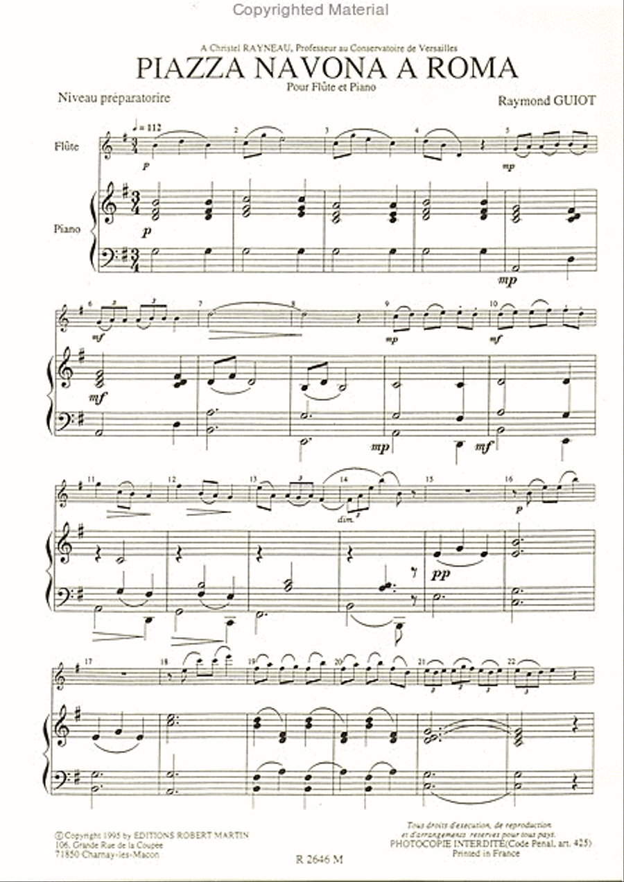 Piazza navona à roma Piano Accompaniment scores gallery preview page 2