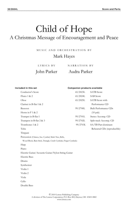 Book cover for Child of Hope - Orchestral Score and Parts