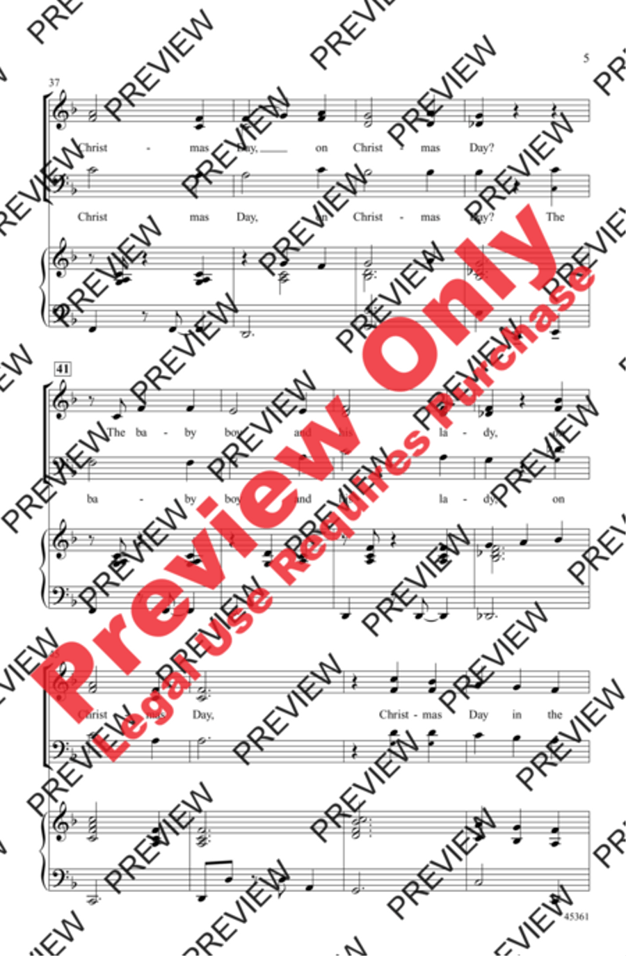 I Saw Three Ships 3-Part scores gallery preview page 5