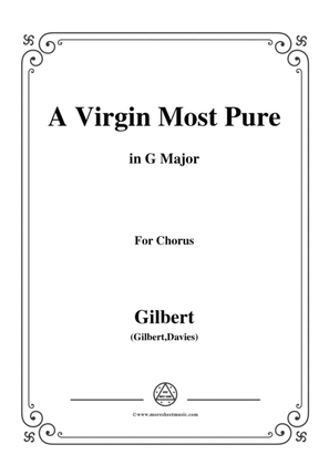 Book cover for Gilbert-Christmas Carol,A Virgin Most Pure,in G Major
