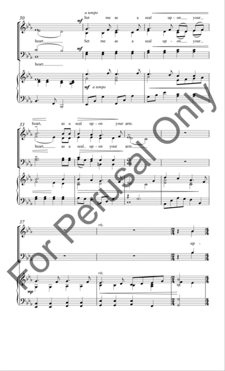 Set Me as a Seal 4-Part scores gallery preview page 5
