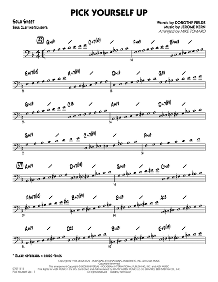 Pick Yourself Up - Bass Clef Solo Sheet