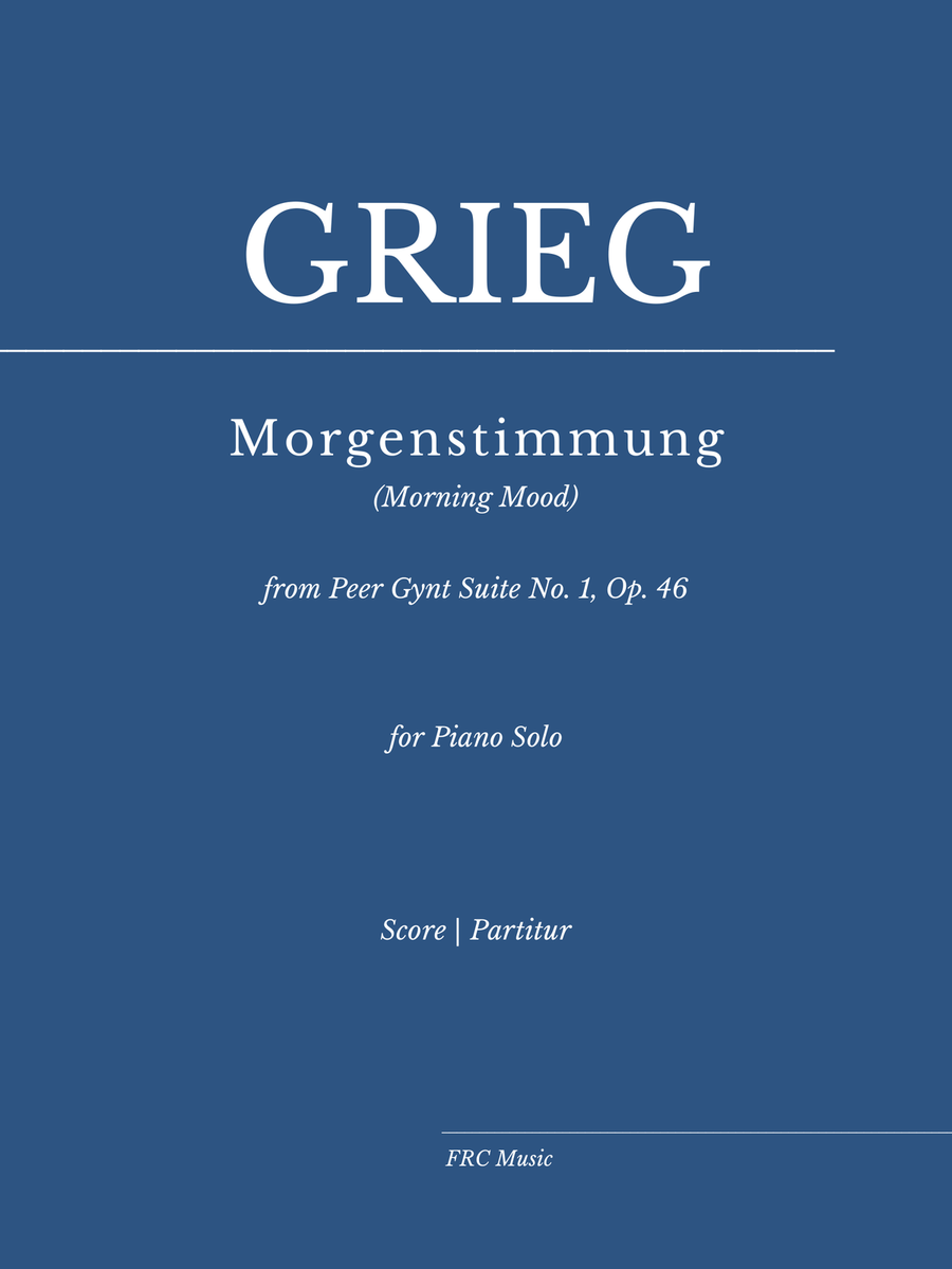 Morgenstimmung - Morning Mood (for Piano Solo) Piano Solo scores gallery preview page 1