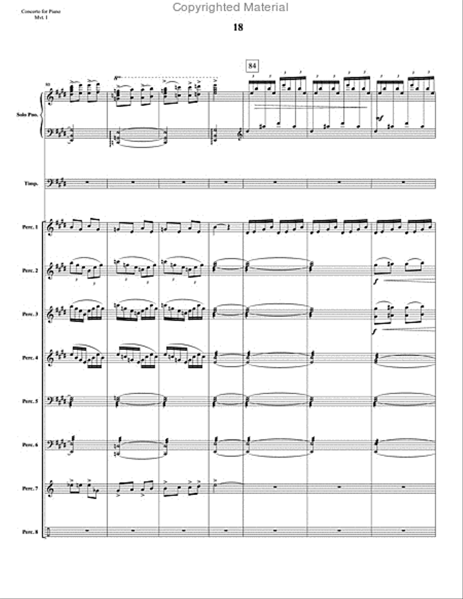 Concerto for Piano and Percussion Orchestra Percussion Ensemble scores gallery preview page 40