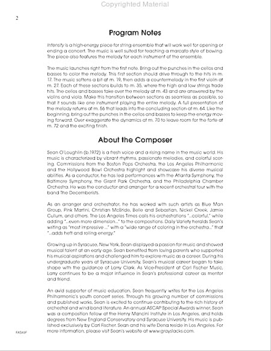 Intensity String Orchestra scores gallery preview page 3