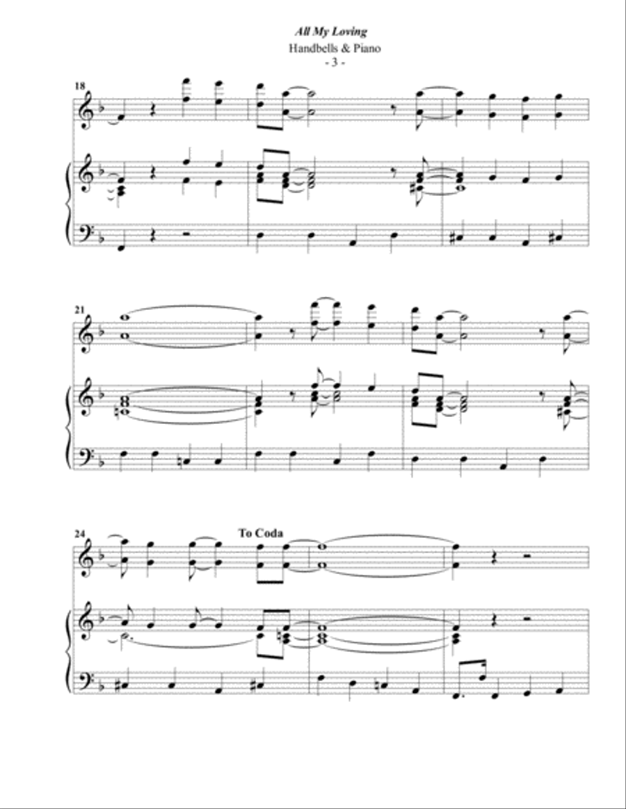All My Loving Handbell Choir scores gallery preview page 3