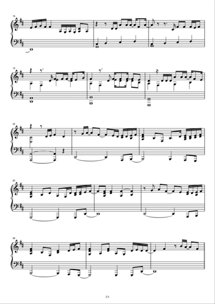 Kiss Me Kiss Me Piano Solo scores gallery preview page 2