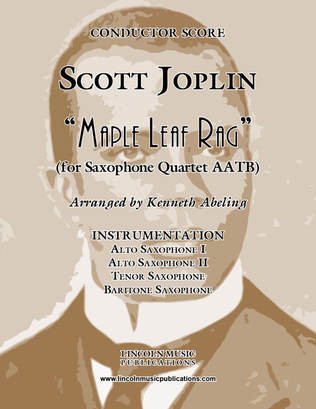 Book cover for Joplin - Maple Leaf Rag (For Saxophone Quartet AATB)