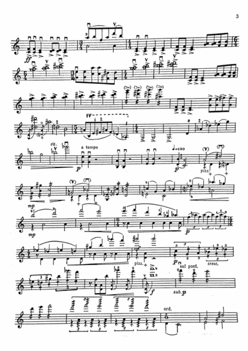 Vahram Babayan. Sonata N.1 for Violin solo