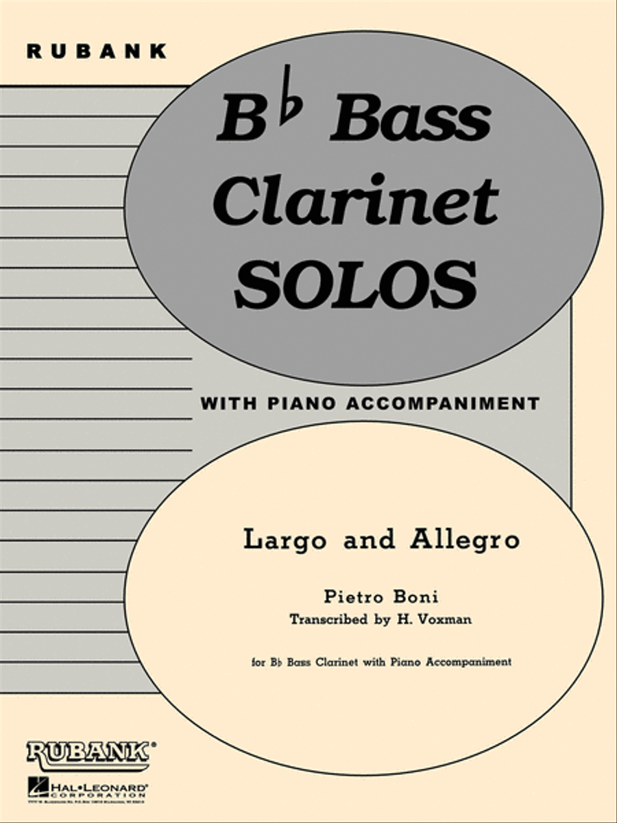 Largo and Allegro Largo and Allegro Bass Clarinet scores gallery preview page 1