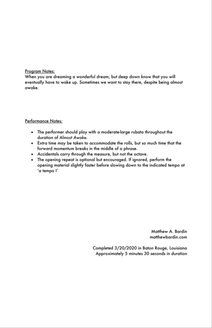 Almost Awake: Solo Piano Piano Solo scores gallery preview page 3