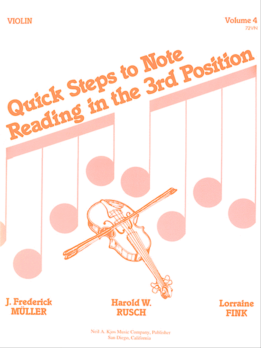 Quick Steps To Notereading, Vol 4 - Violin Chamber Orchestra scores gallery preview page 1