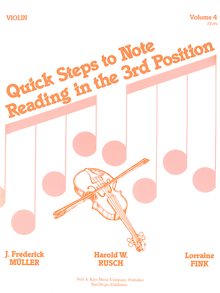 Quick Steps To Notereading, Vol 4 - Violin