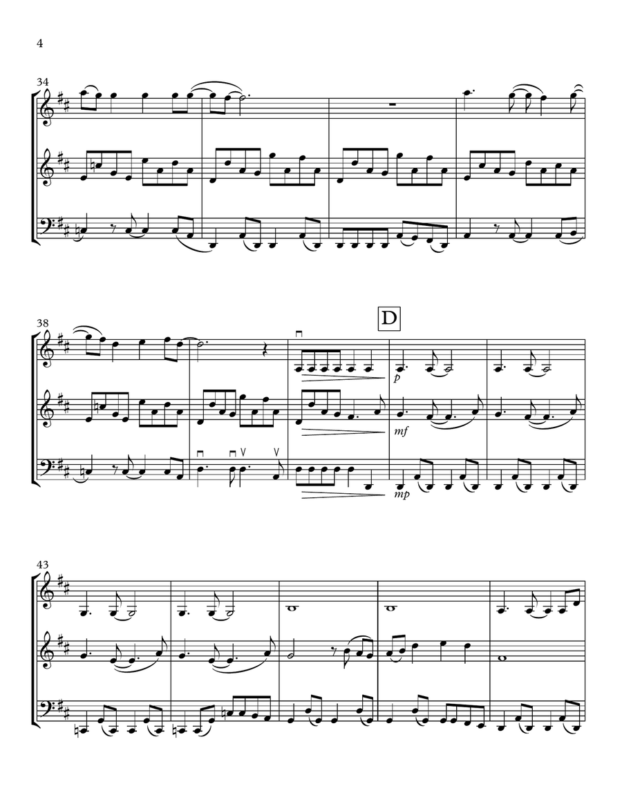 Sweet Child O' Mine String Trio scores gallery preview page 4