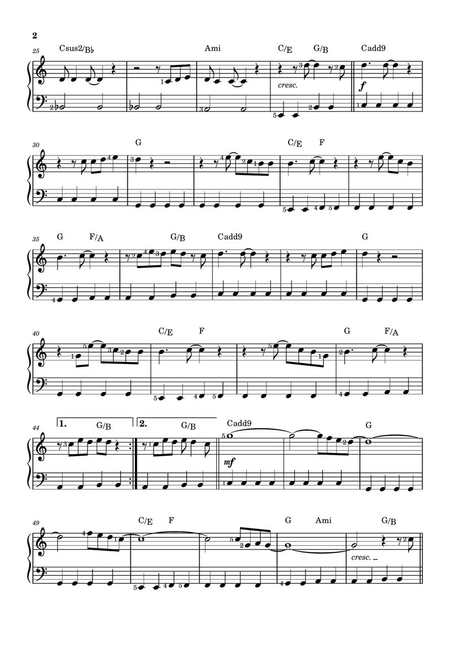 Feelslikeimfallinginlove Easy Piano scores gallery preview page 2