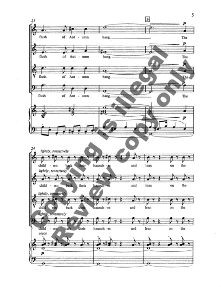 Three Summer Scenes: 3. Picking Apples SSA scores gallery preview page 16