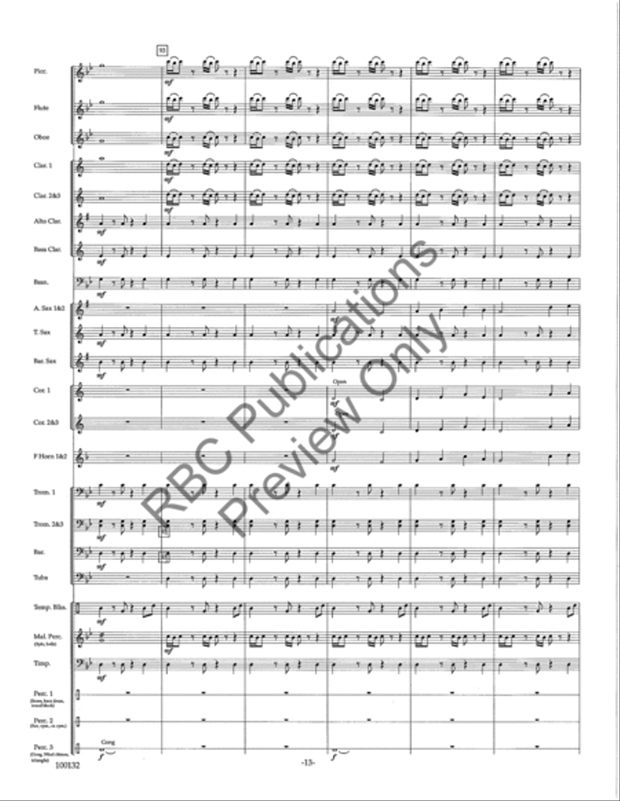 Dance Of Fire Concert Band scores gallery preview page 16